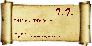 Tóth Tíria névjegykártya